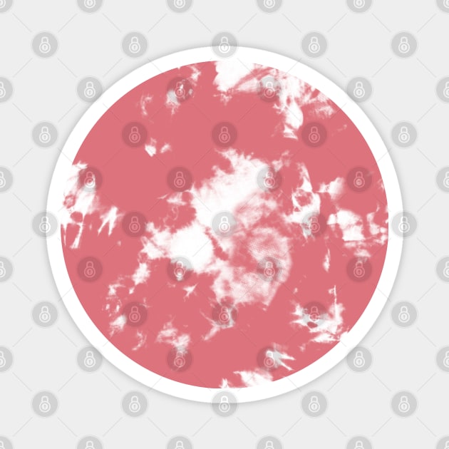 Pink watermelon Storm - Tie Dye Shibori Texture Magnet by marufemia